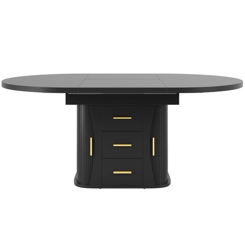 Extendable round dining table - extendable,