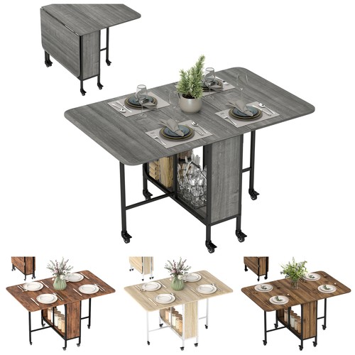 Homcom drop leaf table - leaf, kitchen