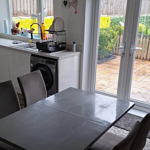 Vencler extending grey dining - grey,