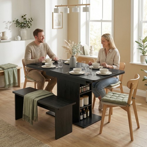 Homcom extendable dining table - dining,