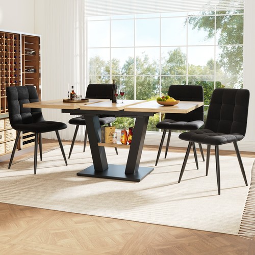 Extendable dining table mdf - dining,