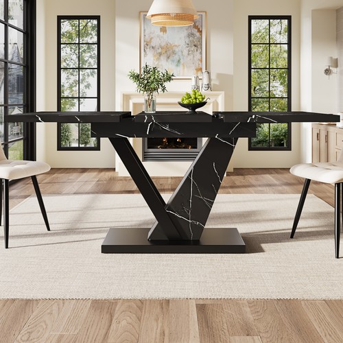 Extendable dining table - dining,