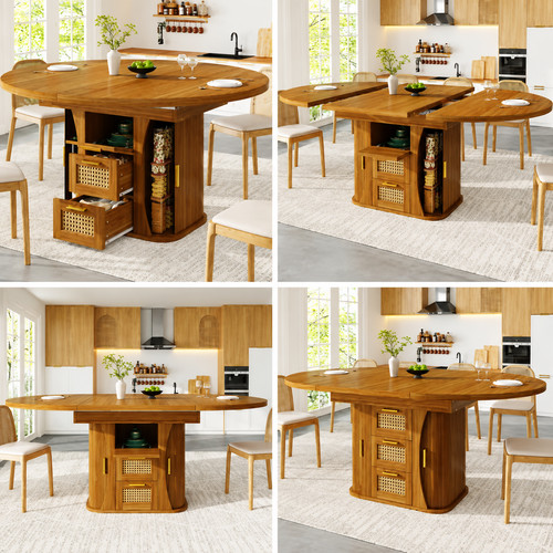 Extendable dining table with - extendable,