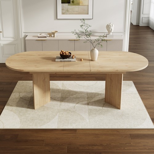 Oval extendable dining table - oval,