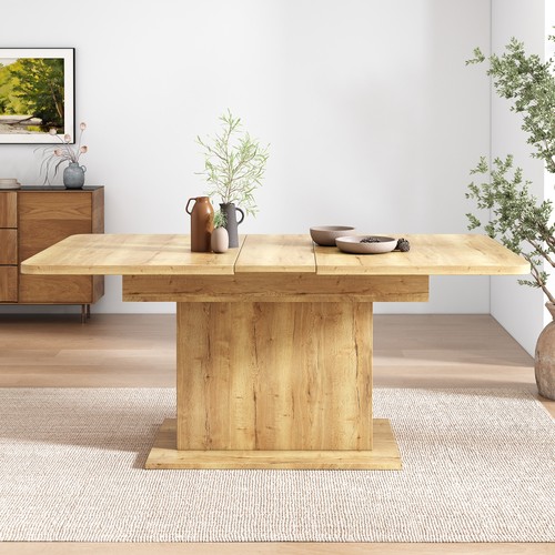 Extendable dining table with - extendable,