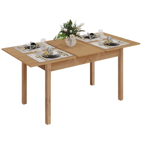 Wooden extendable dining table - wooden,
