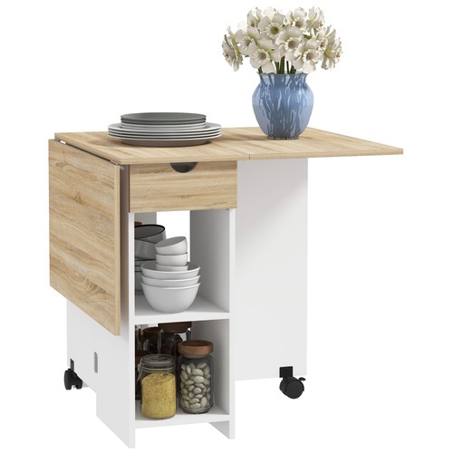 Homcom foldable drop leaf - foldable,