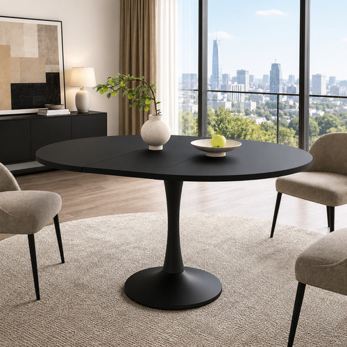 Extendable round dining table - dining,