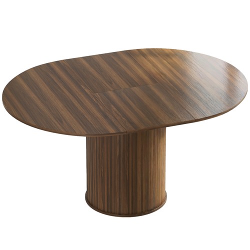 Extendable round dining - round, table