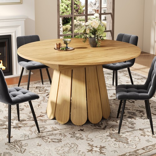 Round extendable dining - round,