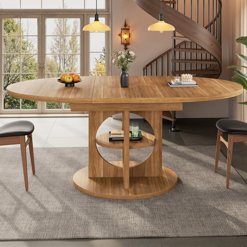 Round extendable dining - extendable,