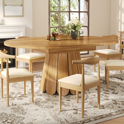 Extendable dining table - dining, wooden