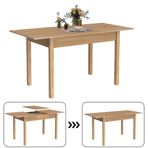 Wooden extendable dining table - dining,